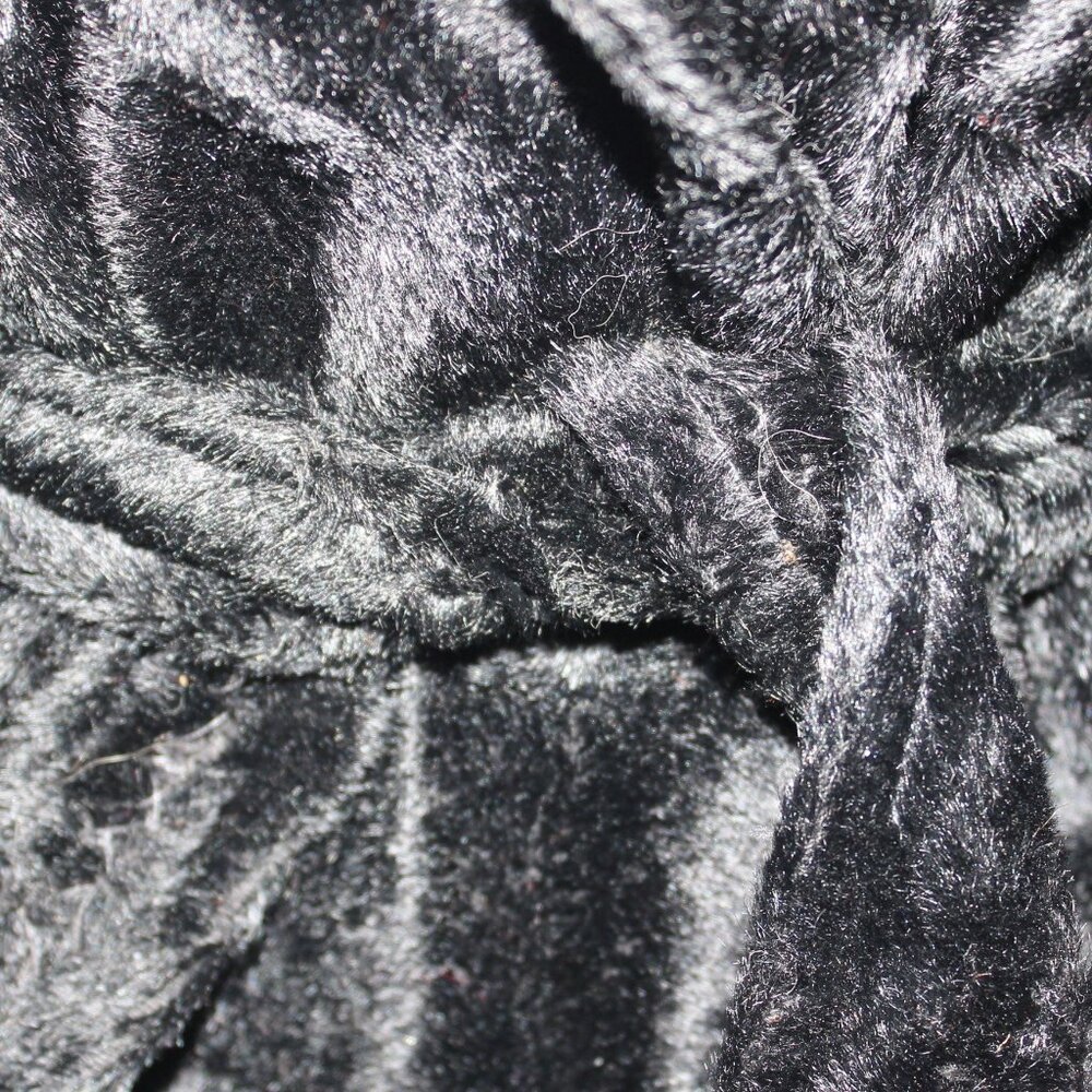 Vintage Penny Lane Geometric Velvet Belted Jacket Coat Real Mink Collar & Cuffs - Picture 6 of 13
